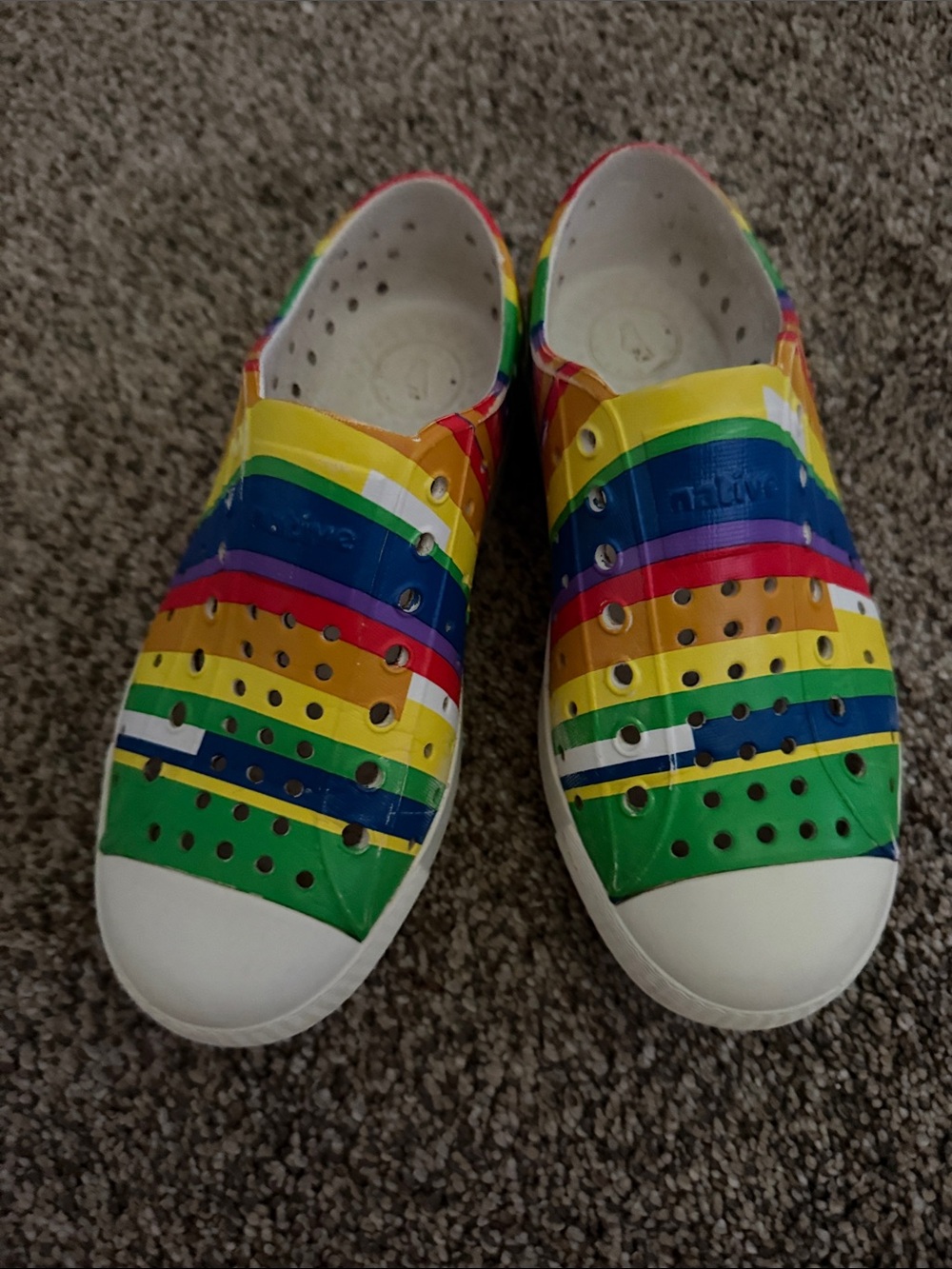Kids Rainbow Slip-On native rainbow shoes